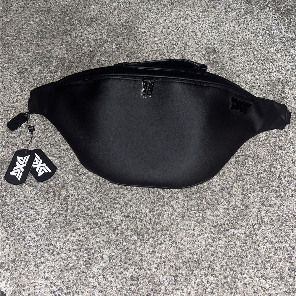 PXG Leather Sling Bag Black Crossbody Golf B-JC3502 New w/ Tags + Dust Bag